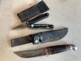 Nice Older Hunting Knife + Multi-Purpose Knife