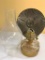 Antique Oil Lamp In Holder W/Tin Reflector