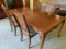 Broyhill Table W/Inlaid Top, Leaf, & (4) Matching Chairs