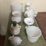 (8) Pcs. Of Vintage Milk Glass