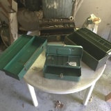 Assortment Of Vintage Metal Toolboxes