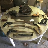 Vintage Power Kraft Circular Saw + Other Hand Saws