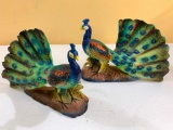 Hand Painted Ceramic Peacocks