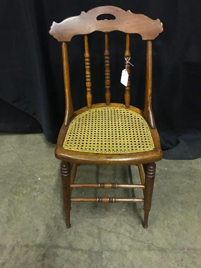 Cane Bottom Antique Chair/Youth Chair