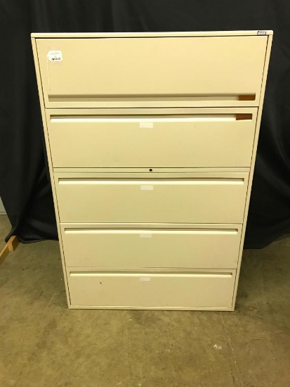 Steel, Five Drawer Lateral File Cabinet