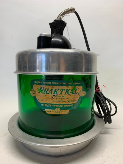 Vintage Prak-T-Kal Humidifier with Interesting Green Glass Water Holer