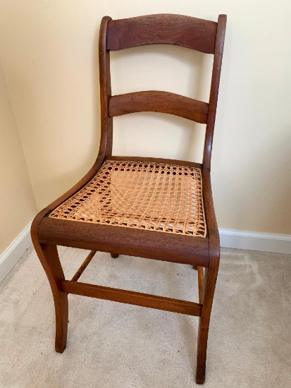 Antique, Oak, Cane Bottom Chair