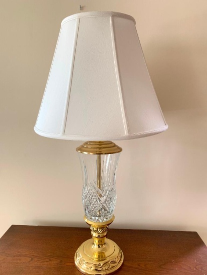 Stiffel Brass and Glass Lamp