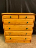 Pine Dresser with Painted Handles