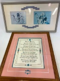 A Framed Southwestern Print and Needlepoint of the Apache Blessing