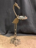 Vintage Metal, Stork, Floor Standing Ash Tray