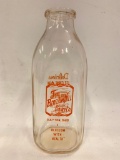 The Blossom HIll Dairy Company Quart Milk Bottle