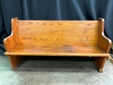 Oak Church Pew