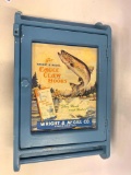 Painted Wood, Fishing Themed Wall Cabinet