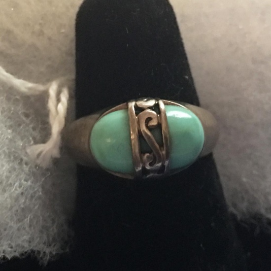 Sterling .925 Ring W/Turquoise Accents