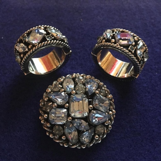 Vintage Barclay Pin W/Matching Earrings