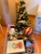 Small Christmas Tree, Mugs, Candle and Decorations