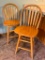 Pair of Oak Bar Stools