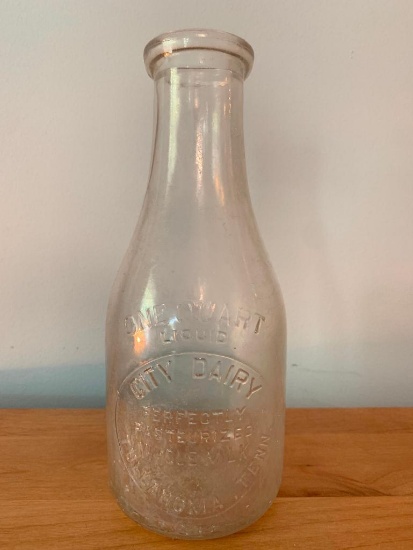 One Quart Bottle from City Dairy, Tullahoma, Tenn