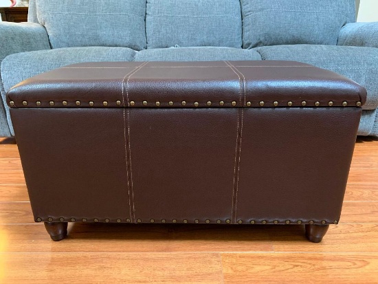 Thomas O?Brein, Storage Ottoman Covered Leather Type Material