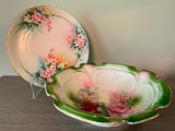 Austrian Plate and Unmarked Antique Bowl