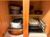 Lower Kitchen Cabinet with Baking Pots and Pans, Corning and More
