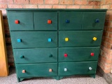 Painted, Wood Chest of Drawers