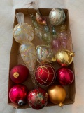 Group of Glass Christmas Ornaments as Pictured