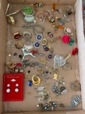 Group of Costume Jewelry with One Sterling Earring