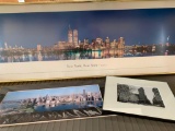 Group of City Scape Framed and One Unframed Photos
