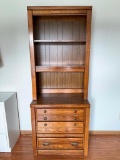 Oak Chest With Book Shelf