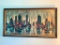 Vintage Framed Print on Cardboard, Metropolitan Harbor by Allan McClain