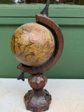 Interesting, Carved Wood Globe