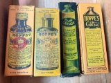 Group of Vintage Gun Grease and Nitro Powder Solvent
