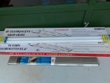 Two 48 inch Fluorescent Shop Lights in Boxes, Two Bulbs and A 36 Inch Threshold