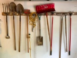 10 Yard Tools Hanging in Garage