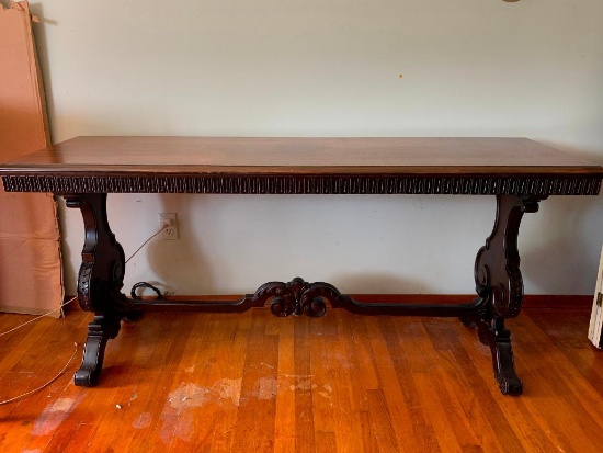 Ornate, Vintage Wood, Sofa/Hall Table