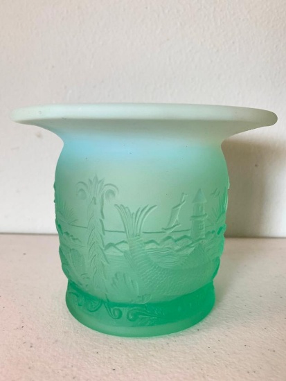 Small, Fenton Frosted Glass Vase