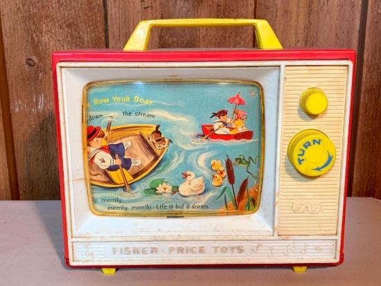 Fisher Price, Giant Screen, Two Tunes, Two Pictures Stories Toy, 9" Tall