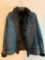 Dennis Basso Size Extra Small, Denim with Faux Fur Collar and Liner