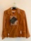 Iman, Extra Small, Cognac Colored Jacket, Leather Shell