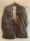 Dennis Basso, Sterling, Size Medium Ladies Coat, Chocolate Color, Faix Fur and Faux Leather