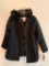 Ladies Coat, Polyester with Faux Fur, New with Tags, Size Small