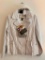 Iman, Leather Ladies, Fashion Jacket, Ivory, Size Small,