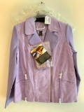 Iman, Small, Leather, Ladies Fashion Jacket, Lilac Purple