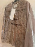 Dennis Basso, Medium Coat, Faux Fur Coat, With Zip Off Sleeves