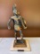 Metal Leonidas Figure Made in Greece on Marble Base Statue, 13
