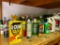 Shelf Lot of Cleaning Supplies and Lawn Chemicals as Shown