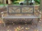 Innova, 4' Wide Seating Area, Outdoor, Metal and Wood Bench