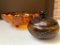 Viking Amber Glass Bowl and a Large Glass Bowl